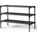 Kitsure Shoe Rack - Non-Woven Shoe Rack Shelf, Shoe Organizer For Closet, Entryway, Garage & Corridor, Stackable Shoe Shelves, 27.5" Wide - 3 Tier, Black