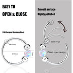2 Pcs Small Cartilage Hoop Earrings for Women Men, 18G Opal Silver Earrings Hypoallergenic 316L Surgical Steel Hinge Huggie Hoop Earrings for Helix,Tragus,Conch,Rook,Earlobe Piercing Jewelry Nose Ring