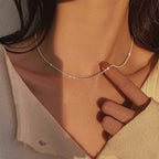 Herringbone Choker Necklace Set Double Layer Snake Chain Herringbone Chain Necklace Layering Necklace Set Cuban Chain Necklace for Women