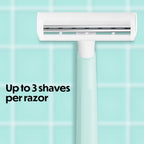BIC Silky Touch Women's Disposable Razors, With 2 Blades, Pretty Pastel Razor Handles, 10 Count Pack of Shaving Razors
