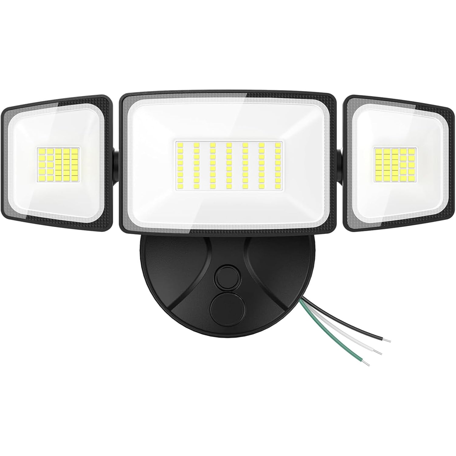 Onforu 75W Flood Lights Outdoor, 7000Lm Brightness Security Lights Switch Controlled, 3 Adjustable Heads, Ip65 Waterproof, 6500K Wall Mount Exterior Led Flood Light