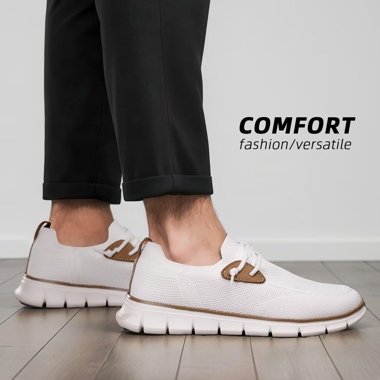 Mens Casual Loafers Shoes Slip On Fashion Walking Dress Sneakers Business Oxfords Work Lightweight Soft Sole Zapatos