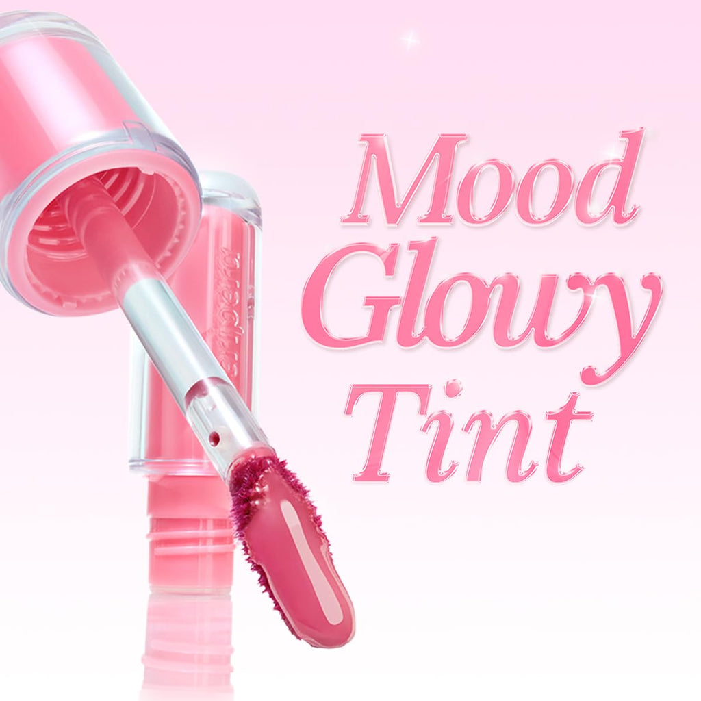 Peripera Mood Glowy Tint, Watery Glow Finish, Buildable Fresh Color, Lightweight, Long-Lasting, Non-Sticky, Korean Lip Tint (09 ROSE IN MIND)