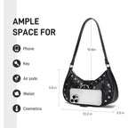 Y2K Purse Small Shoulder Bags For Women With Rivets Punk Style Goth Grunge Emo Handbag