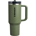 STANLEY Quencher ProTour Flip Straw Tumbler with Leakproof Lid 40 oz | Built-In Straw and Handle | Cup Holder Compatible for Travel | Insulated Stainless Steel Cup | BPA-Free | Dried Pine VRT