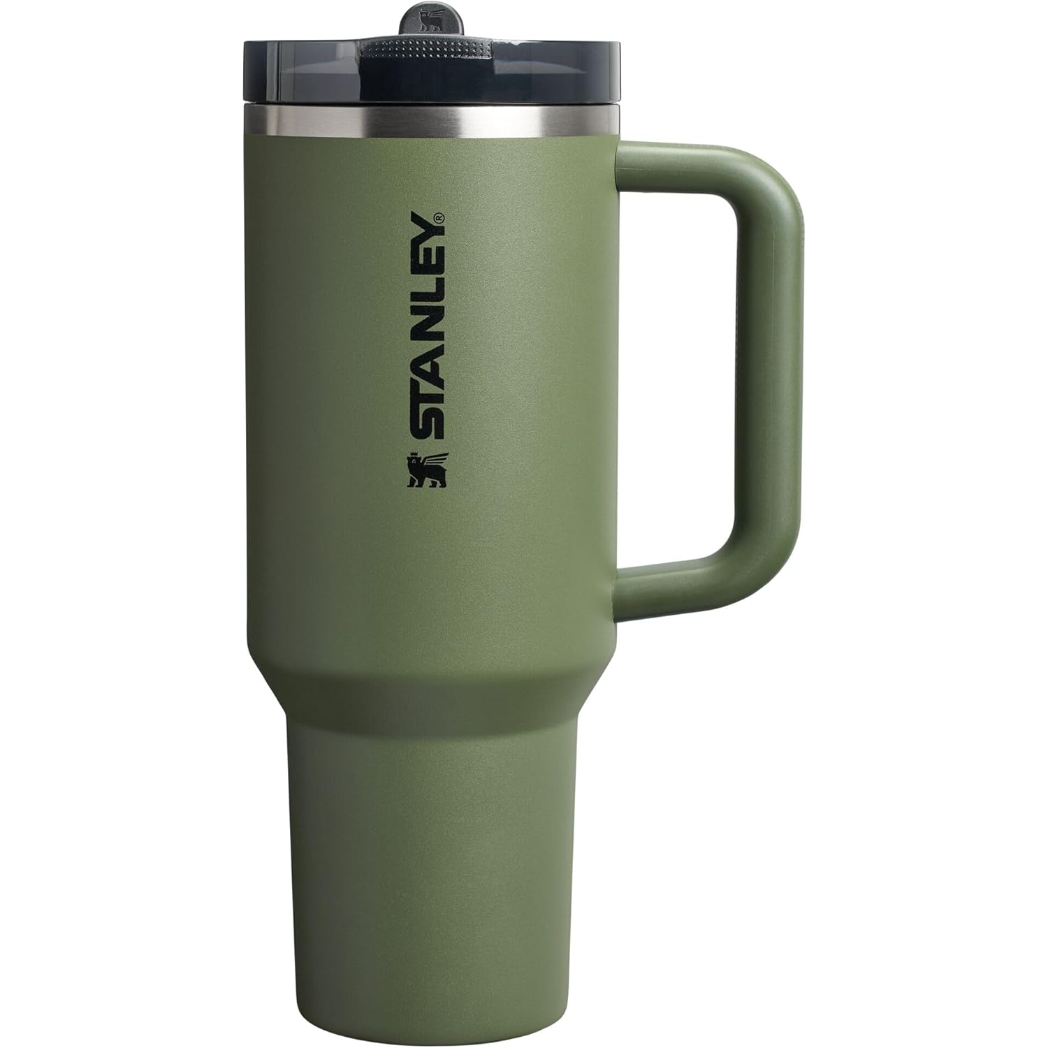 STANLEY Quencher ProTour Flip Straw Tumbler with Leakproof Lid 40 oz | Built-In Straw and Handle | Cup Holder Compatible for Travel | Insulated Stainless Steel Cup | BPA-Free | Dried Pine VRT