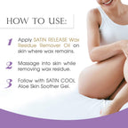 Satin Smooth Satin Release Wax Residue Remover Oil, Post-Wax Treatment Fast-Dissolving, 16 oz, 1-pack