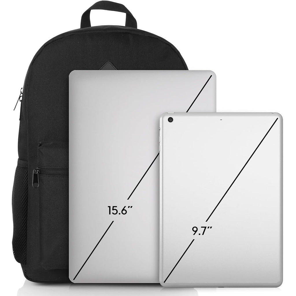 Yamtion Black Backpack For Women Men,Casual School Backpack Teen Boys And Girls 15.6 Inch Laptop Bookbag With Usb Charger For College High School Travel Business