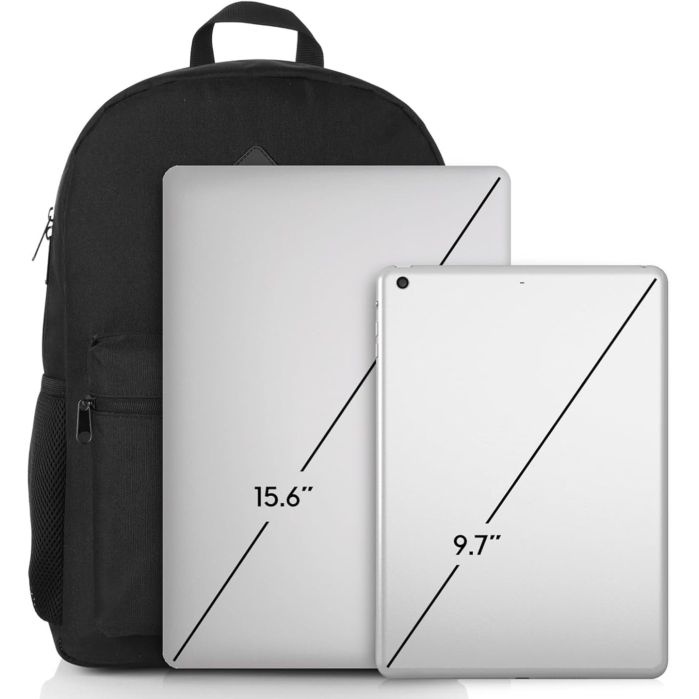 Yamtion Black Backpack For Women Men,Casual School Backpack Teen Boys And Girls 15.6 Inch Laptop Bookbag With Usb Charger For College High School Travel Business