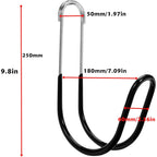 Garden Hose Holder Water Hose Hanger Wall Mounted,304Stainless Steel Solid Hose Hook Holds Up To 50Ft Garden Hose, Expandable Hose, Water Hose(Black Paint 1Pcs)