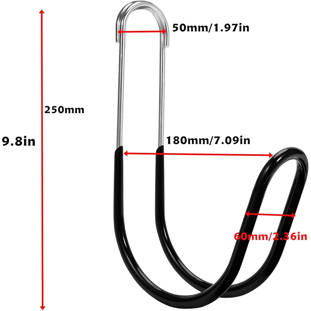 Garden Hose Holder Water Hose Hanger Wall Mounted,304Stainless Steel Solid Hose Hook Holds Up To 50Ft Garden Hose, Expandable Hose, Water Hose(Black Paint 1Pcs)