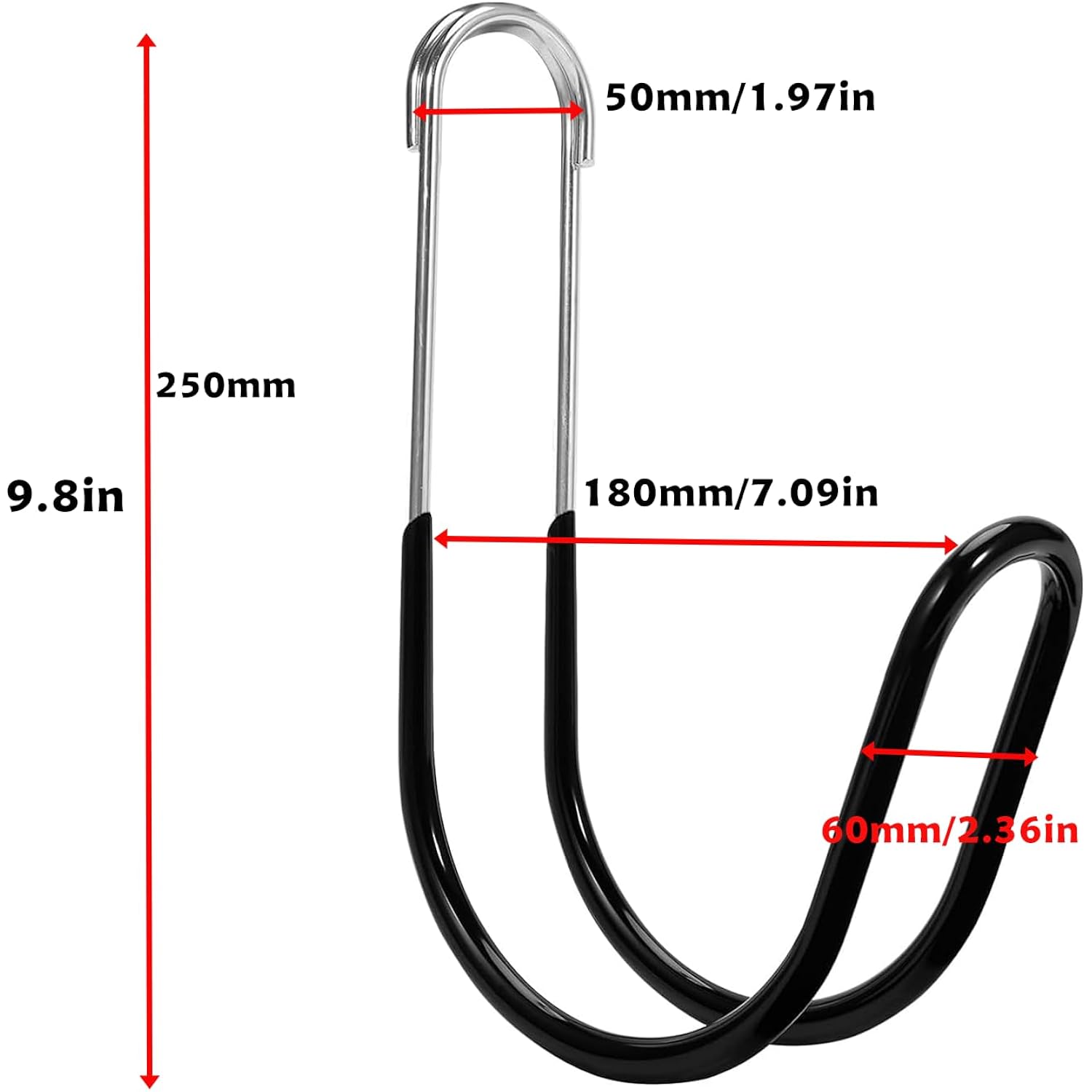 Garden Hose Holder Water Hose Hanger Wall Mounted,304Stainless Steel Solid Hose Hook Holds Up To 50Ft Garden Hose, Expandable Hose, Water Hose(Black Paint 1Pcs)