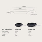 All-Clad HA1 Hard Anodized Non Stick Fry Pan Set 2 Piece, 8, 10 Inch, Induction, Oven Broiler Safe 500F, Pots and Pans Set, Kitchen Frying Pans, Skillets, Premium Cookware, Home, Dishwasher Safe Black