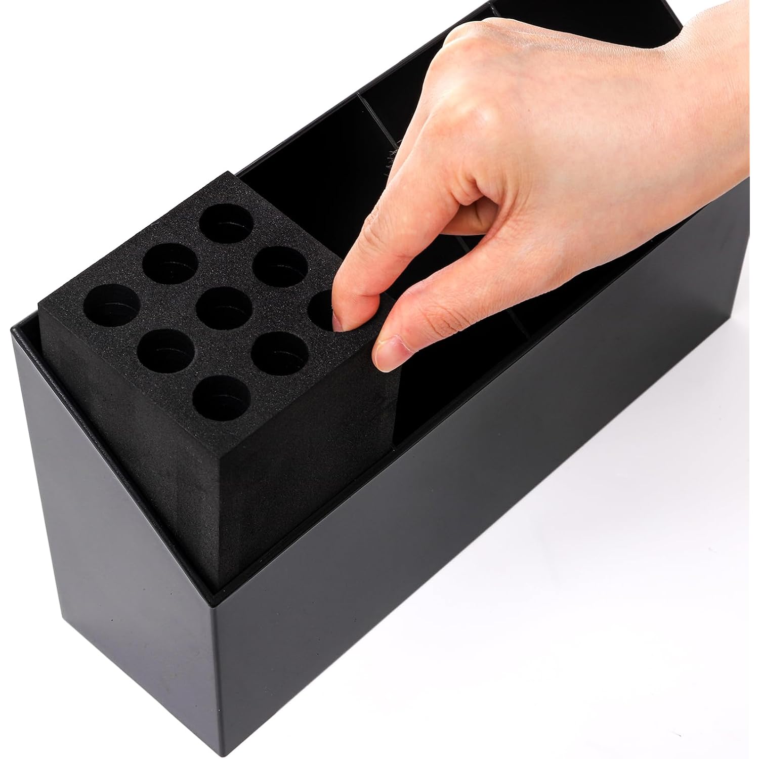 Hair Scissors Large Storage Box, Hair Salon Supplies Accessories Tool Station Desk Organizer Case, Salon Shear Holder, Professional Hairdressing Combs, Clips, Brushes Storage Racks Tool Box