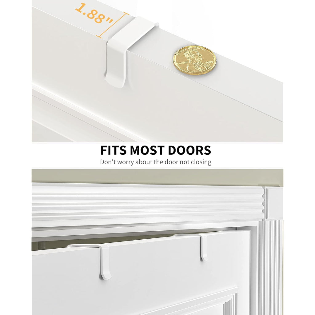 Moforoco White 9-Tier Over The Door Pantry Organizer, Pantry Organization And Storage, Metal Hanging Spice Rack Shelves Door, Home & Kitchen Essentials, Laundry Room Bathroom Organization
