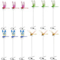 12Pcs Dragonfly Clips For Bugs Repellent - 3D Dragonfly Clips To Keep Bugs Away - Driving Away Mosquitoes, Bees & Flies - Fly Scare Devices For Indoor & Outdoor - Garden Stakes Decor, Patio, Hat