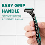 20 count Disposable Razors for Men,3-Blade Razors,Bulk Stainless Steel Shavers with Lubricating Strip for Shaving Sensitive Skin