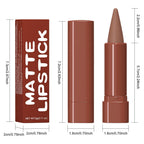 evpct 3Pcs Warm Brown Maroon Dark Wine Red Gradient Matte Lipstick Lip Liner Crayon Combo Pencil Set for Women Long Lasting, Cream Lip Liner and Lipstick Combo Makeup，Flawless Gradual Ombre Effect