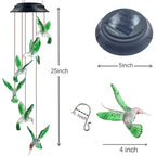 Hummingbird Solar Chimes,Unique Birthday Gifts For Women/Mom/Grandma,Best Idears Grardening
