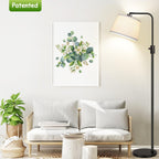 【Upgraded】 Dimmable Floor Lamp, 1000 Lumens Led Edison Bulb Included, Arc Floor Lamps For Living Room Modern Standing Lamp With Linen Shade, Tall Lamp For Bedroom Office Dining Room- Black