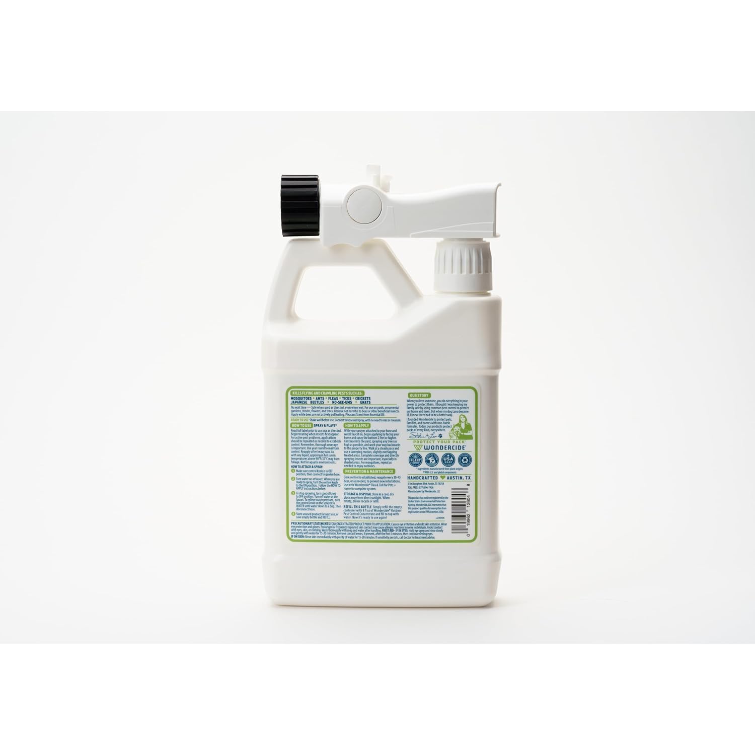 Wondercide - Outdoor Pest Control Spray With Natural Essential Oils - Mosquito, Ant, Flea, Tick, Insect Repellent, Treatment, Killer - Safe Around Pets Kids 32 Oz