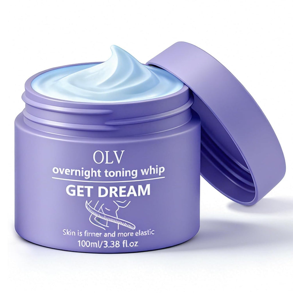 Olv Overnight Toning Whip, Body Firming Cream For Women, Anti Wrinkle Moisturizing Toning Whip, Smooth & Tight Skin Help Target The Appearance Of Loose Skin For All Skin Types/3.38 Oz