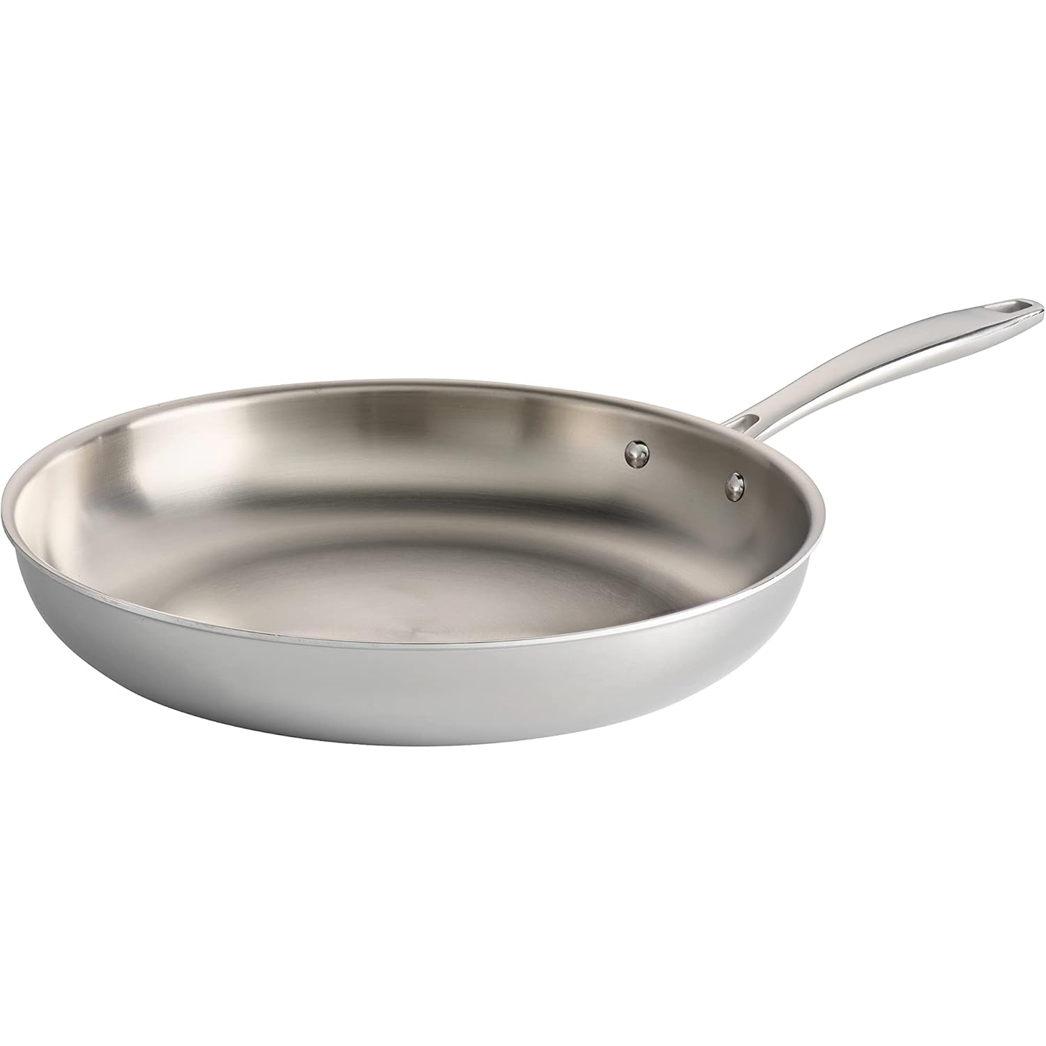 Tramontina Signature Tri-Ply Clad Stainless Steel 12-Inch Large Frying Pan, Induction-Ready Skillet, Dishwasher-Safe, NSF-Certified, Made in Brazil