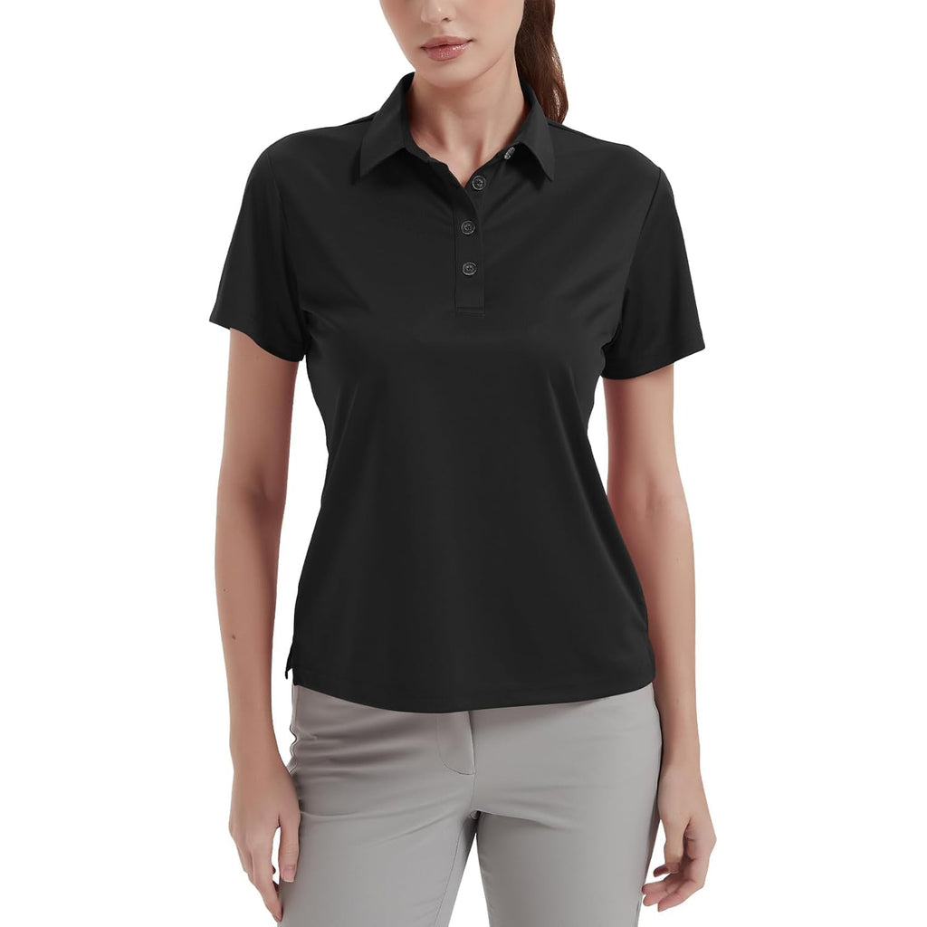Women'S Polo Shirts Upf 50+ Casual Work Quick Dry 4 Buttons Short Sleeve Collared Golf Shirt Xs-4Xl