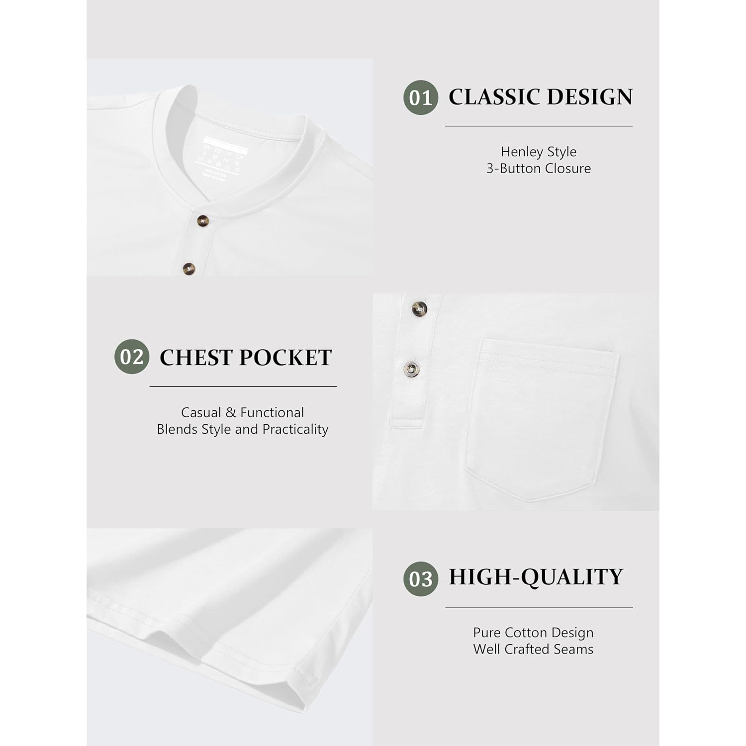 Magcomsen Men'S Henley Short Sleeve Shirt Cotton Lightweight Tee Shirts Casual Summer Basic Tees With Pocket