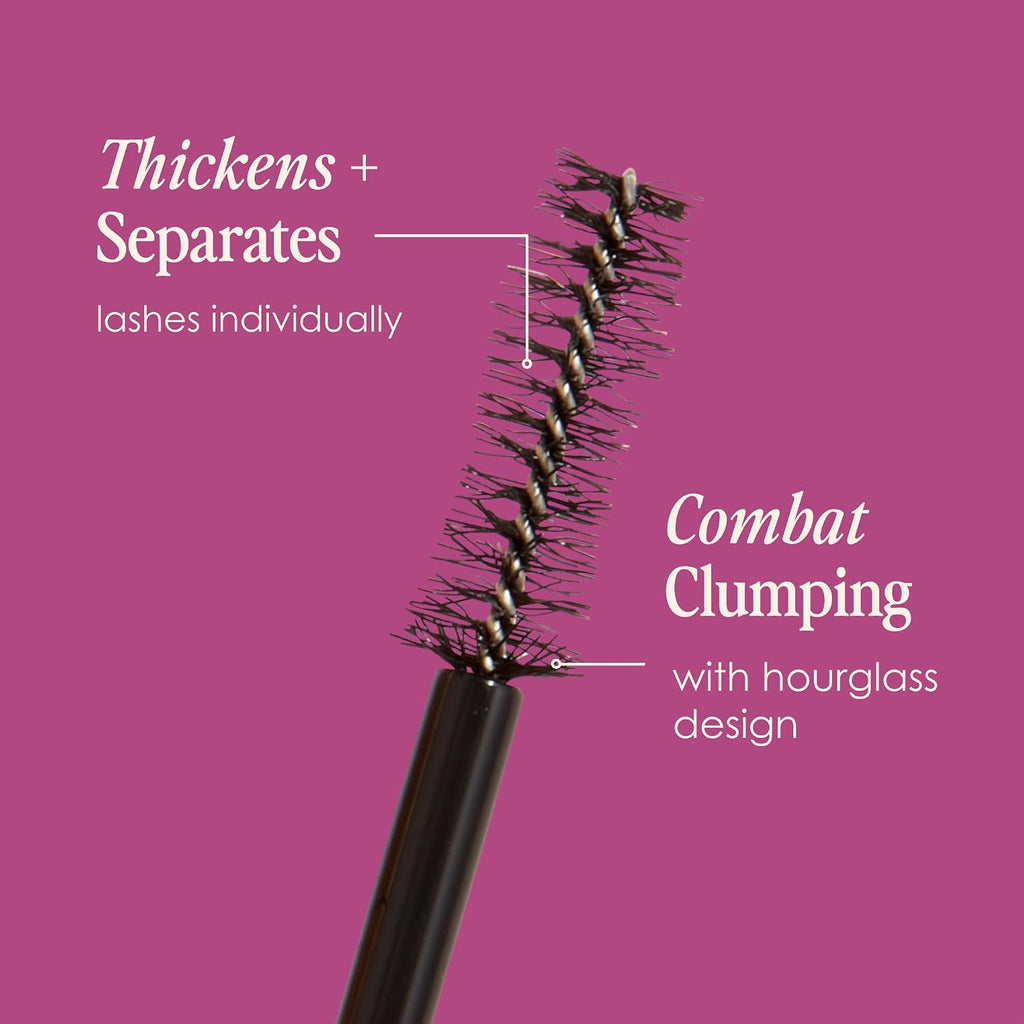 Grande Cosmetics Grandedrama Intense Thickening Black Mascara With Castor Oil, Volumizing, Conditioning, Buildable Formula (0.32 Oz)