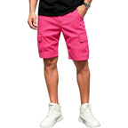 Absecai Mens Skinny Casual Stretch Denim Summer Cargo Shorts With Pockets
