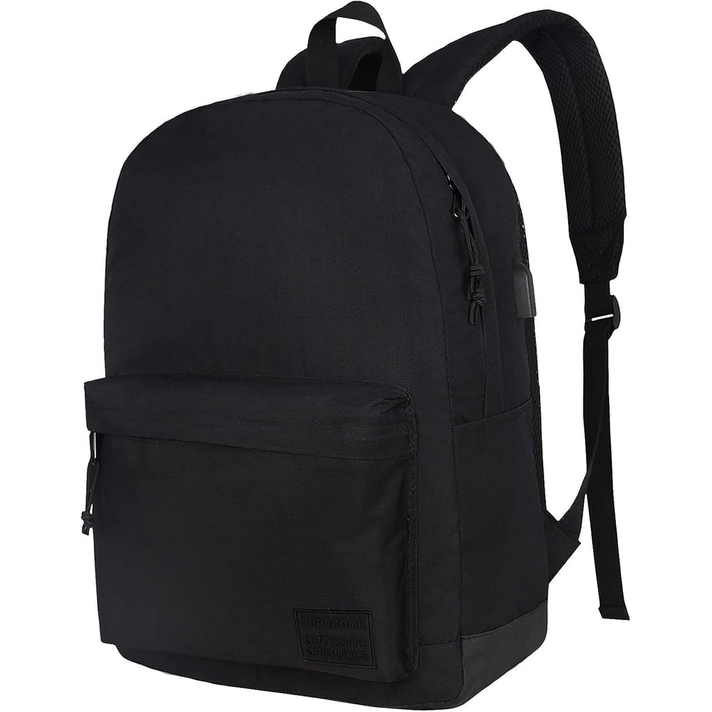 Casual Laptop Backpack For Men And Women, Work Backpack, Black Backpacks, College School Backpack For Boys And Girls, Lightweight Travel Back Pack(Black)