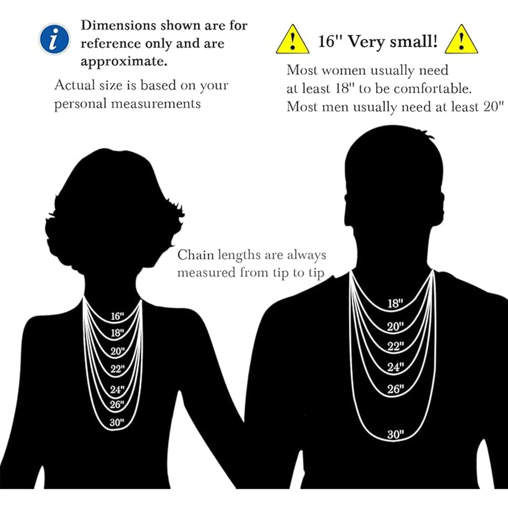 14K Gold Chain Necklaces for Women & Men, 1.5mm/2mm/2.5mm Simple Rope Link Chain for Womens Dainty Non-Tarnish Necklace Unisex Sizes 16-24 Inches Cadenas De Oro 14K Para Mujer