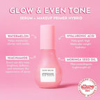 Glow Recipe Watermelon Niacinamide Dew Drops, Korean Niacinamide Serum Drops, Hydrating Face Serum + Primer & Liquid Highlighter, Hyaluronic Acid, Dewy Glow (40Ml)