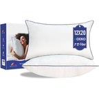 12X20 Pillow Insert Set Of 2, Hypoallergenic Lumbar Pillow Inserts,Soft Rectangular Cushionfor Couch, Sofa – Oeko-Tex Certified Virgin Down Alternative Filling, Machine Washable
