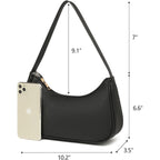 Afashor Shoulder Bags for Women Vegan Leather Hobo Sling Tote Handbag Retro Clutch Purse with Zipper Closure | Retro, with Zipper Closure