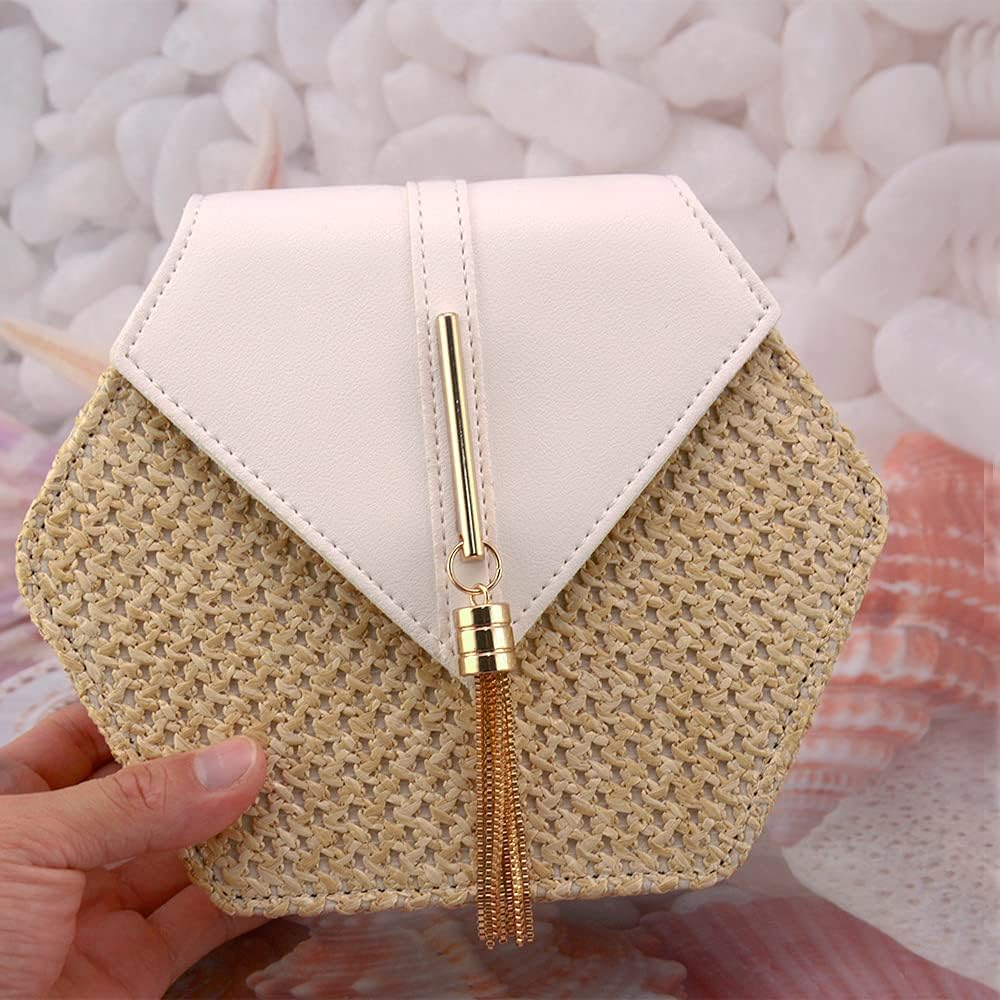 Women'S Crossbody Bag Cute Straw Shoulder Bag