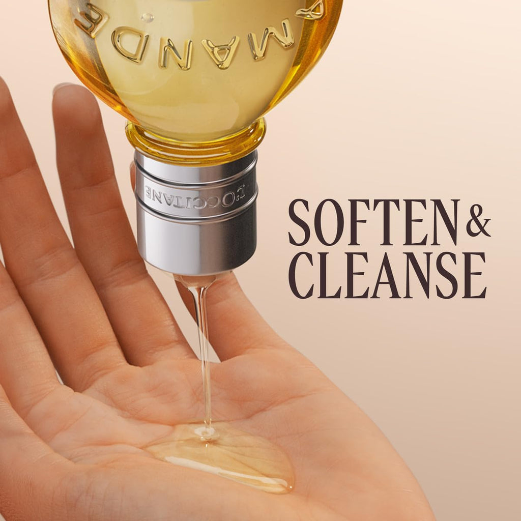 L'Occitane Cleansing & Softening Almond Shower Oil, Body Wash & Shaving Base Purifies & Smooths Without Drying Skin, Milky Lather, Nourishing Skincare