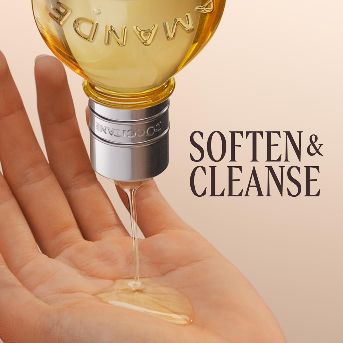 L'Occitane Cleansing & Softening Almond Shower Oil, Body Wash & Shaving Base Purifies & Smooths Without Drying Skin, Milky Lather, Nourishing Skincare