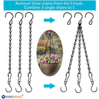 10 Pack 9.5 Inch Black Hanging Chains, Garden Plant Hangers For Hanging Bird Feeders, Billboards, Chalkboards, Basket, Planters, Lanterns, Wind Chimes And Decorative Ornaments Etc.