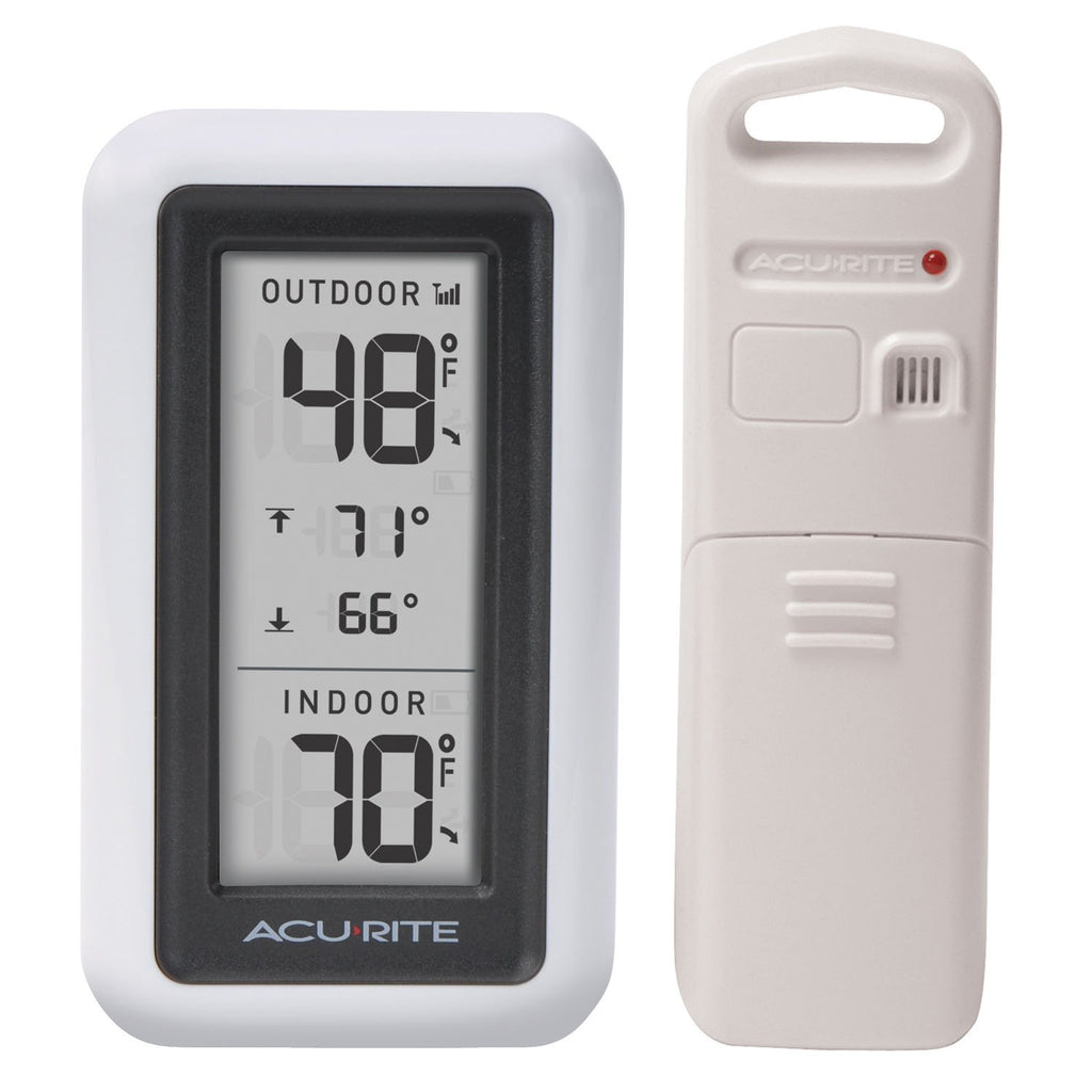Acurite Digital Thermometer With Indoor, Outdoor Temperature And Daily High And Lows (00424Ca), White