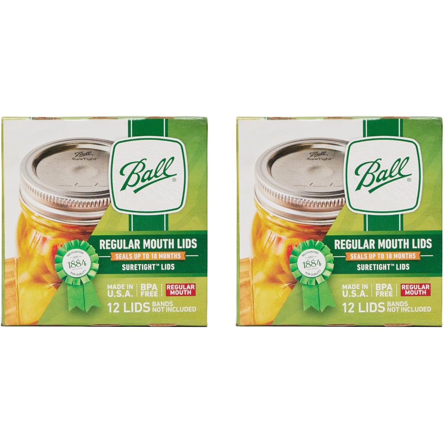 Ball Regular Mouth Mason Glass Jar Lids (24-Count), Silver