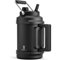 1 Gallon Insulated Water Bottle For Sports: Meoky 128 Oz Triple Wall Vacuum Stainless Steel Water Jug - Top And Side Handles, Cold For 48 Hrs, 2-In-1 Straw And Spout Lid, Leak Proof For Hiking (Night)