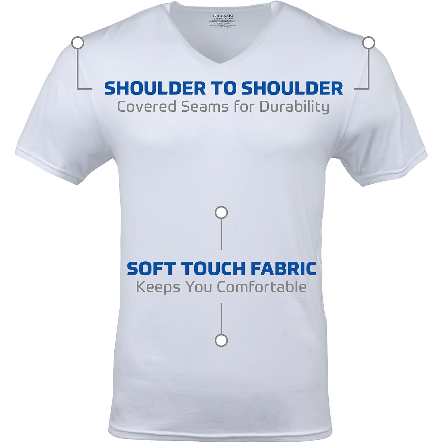 Gildan Men'S V-Neck T-Shirts, Multipack, Style G1103