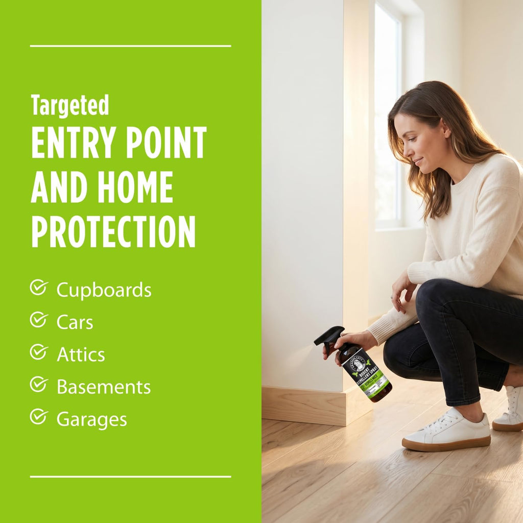 Grandpa Gus'S Rodent Repellent Spray, Natural Peppermint Oil, 16 Fl Oz | Peppermint Oil Spray For Rodents & Mice, Non-Staining Formula, For Cars, Rvs, Garages & Indoor Spaces, Kid & Pet Safe
