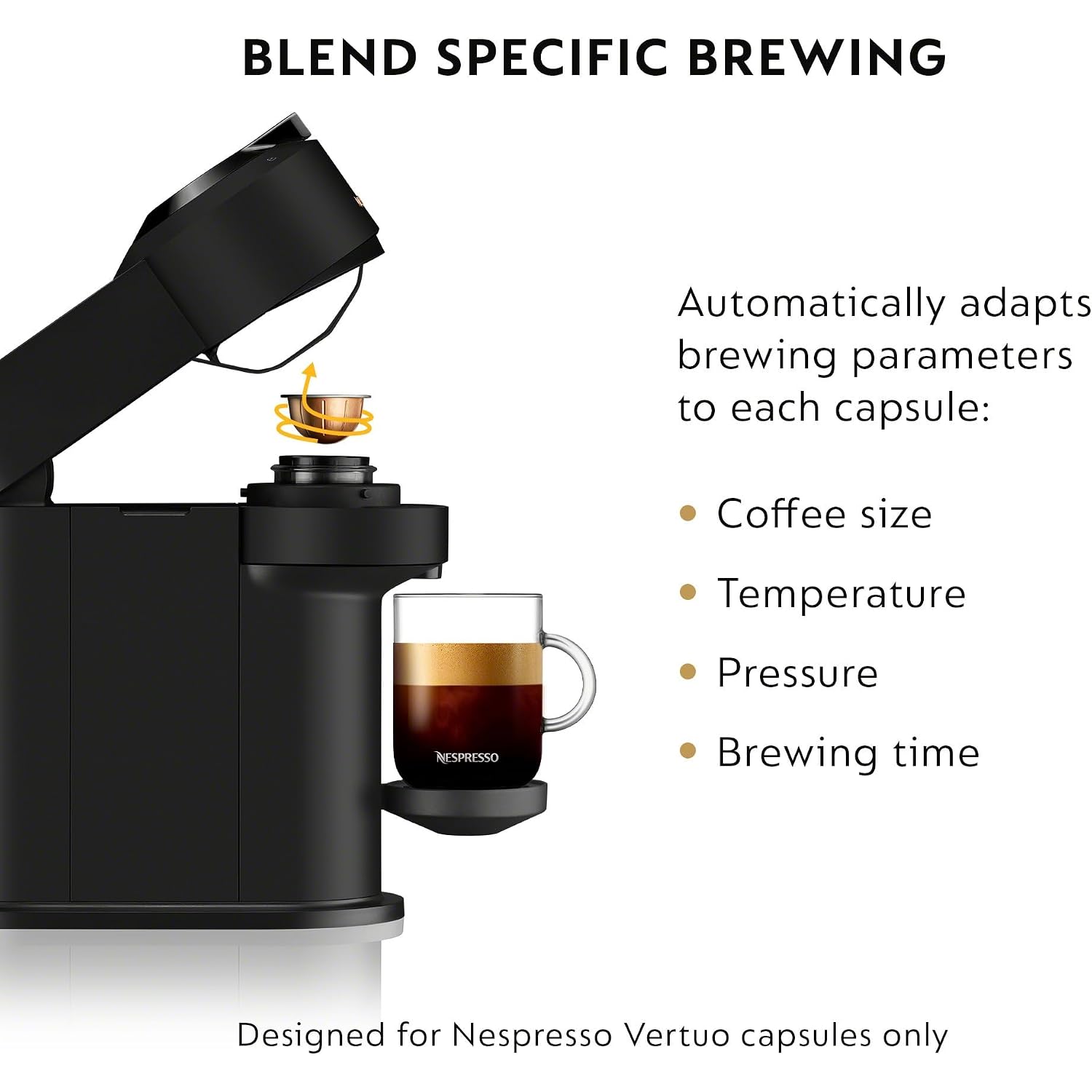 Nespresso Vertuo Next Coffee And Espresso Maker By De'Longhi, Matte Black