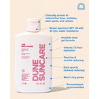 Dune The Mug Guard Face Sunscreen Spf 30, Reef Safe Broad Spectrum For Face, Invisible Gel Sunscreen, Fragrance Free & Non Greasy Daily Facial Sunscreen, 72 Hour Hydration, Water Resistant, 2.4 Fl Oz