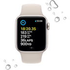 Apple Watch Se (2Nd Gen) (Gps, 40Mm) - Starlight Aluminum Case With Starlight Sport Band, S/M (Renewed Premium)