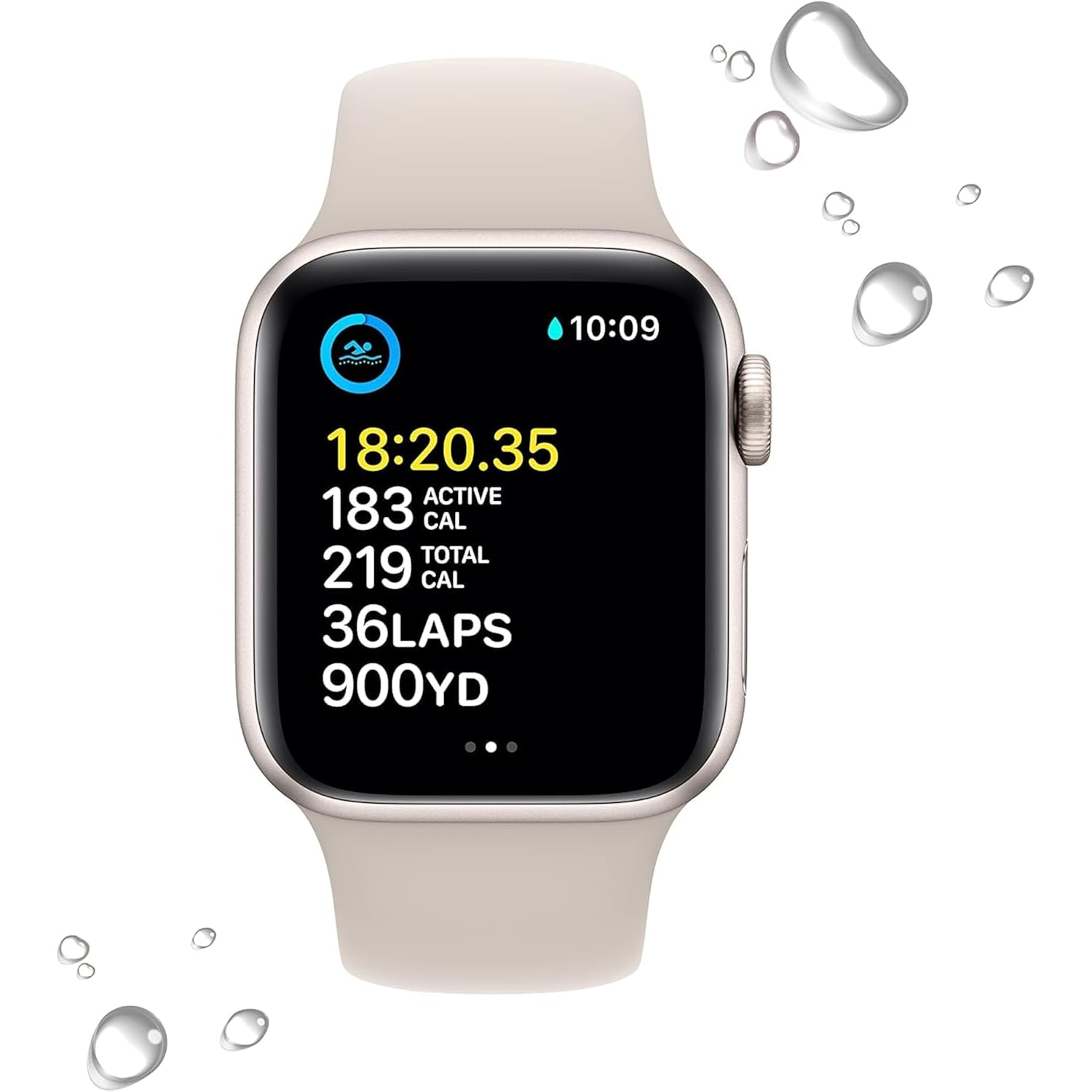 Apple Watch Se (2Nd Gen) (Gps, 40Mm) - Starlight Aluminum Case With Starlight Sport Band, S/M (Renewed Premium)