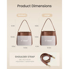 LOVEVOOK Hobo Bag for Women with Three Large Compartments Waterproof Shoulder Handbags Purse for Work Shopping Travel